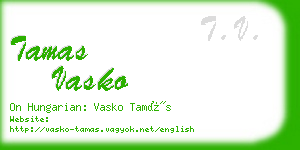 tamas vasko business card
